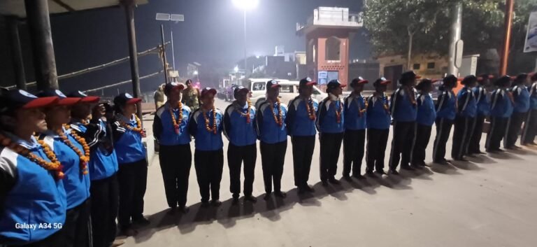 वोमेन राफ्टिंग टीम का विधायक मनोज पांडेय ने किया स्वागत