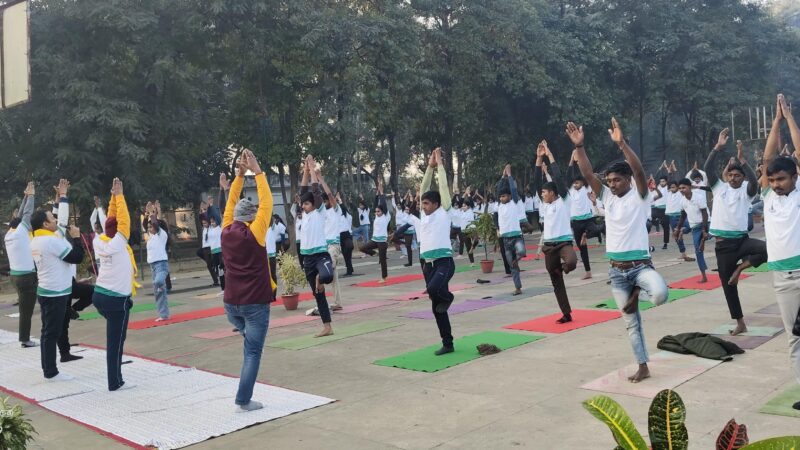 कड़ाके की ठंड में भी उत्साह से जुटे प्रशिक्षार्थी, विवेकानंद की कर्मठता का जीवंत उदाहरण