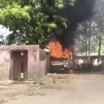 रायबरेली में खड़ी एंबुलेंस में भीषण आग, अज्ञात कारणों की जांच जारी